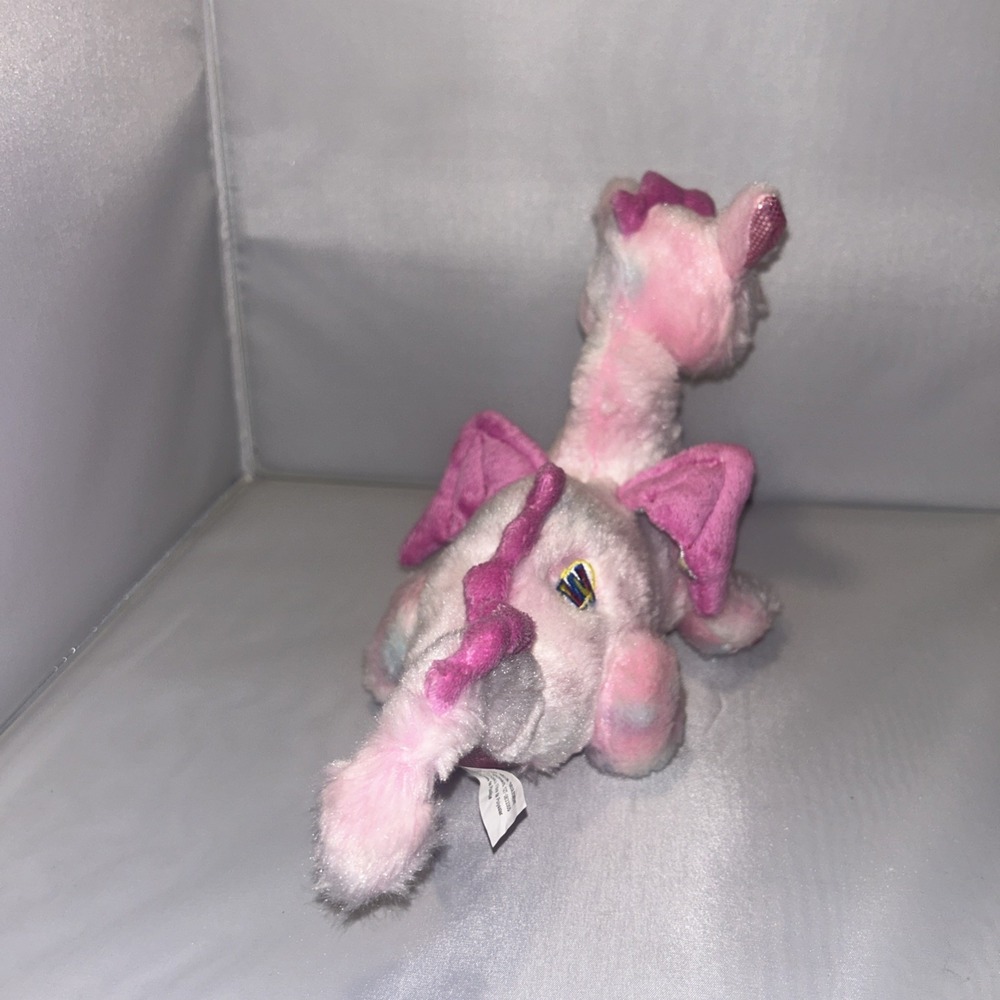 GANZ WEBKIN PINK WHIMSY DRAGON SHIMMERY PLUSH STUFFED ANIMAL NO CODE - Picture 3 of 6